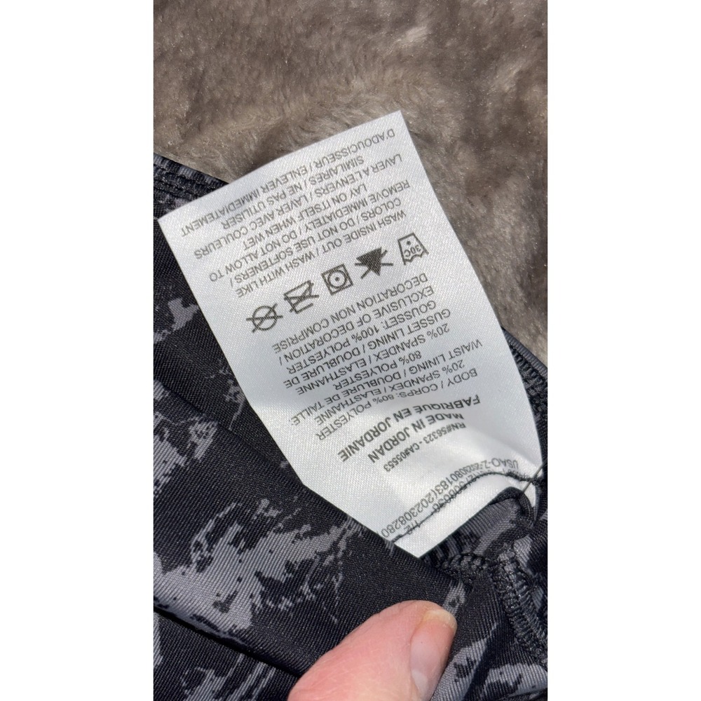 Nike One Dri-Fit Leggings Womens XS Black Abstract Print High Waisted Workout‎ - Picture 8 of 9